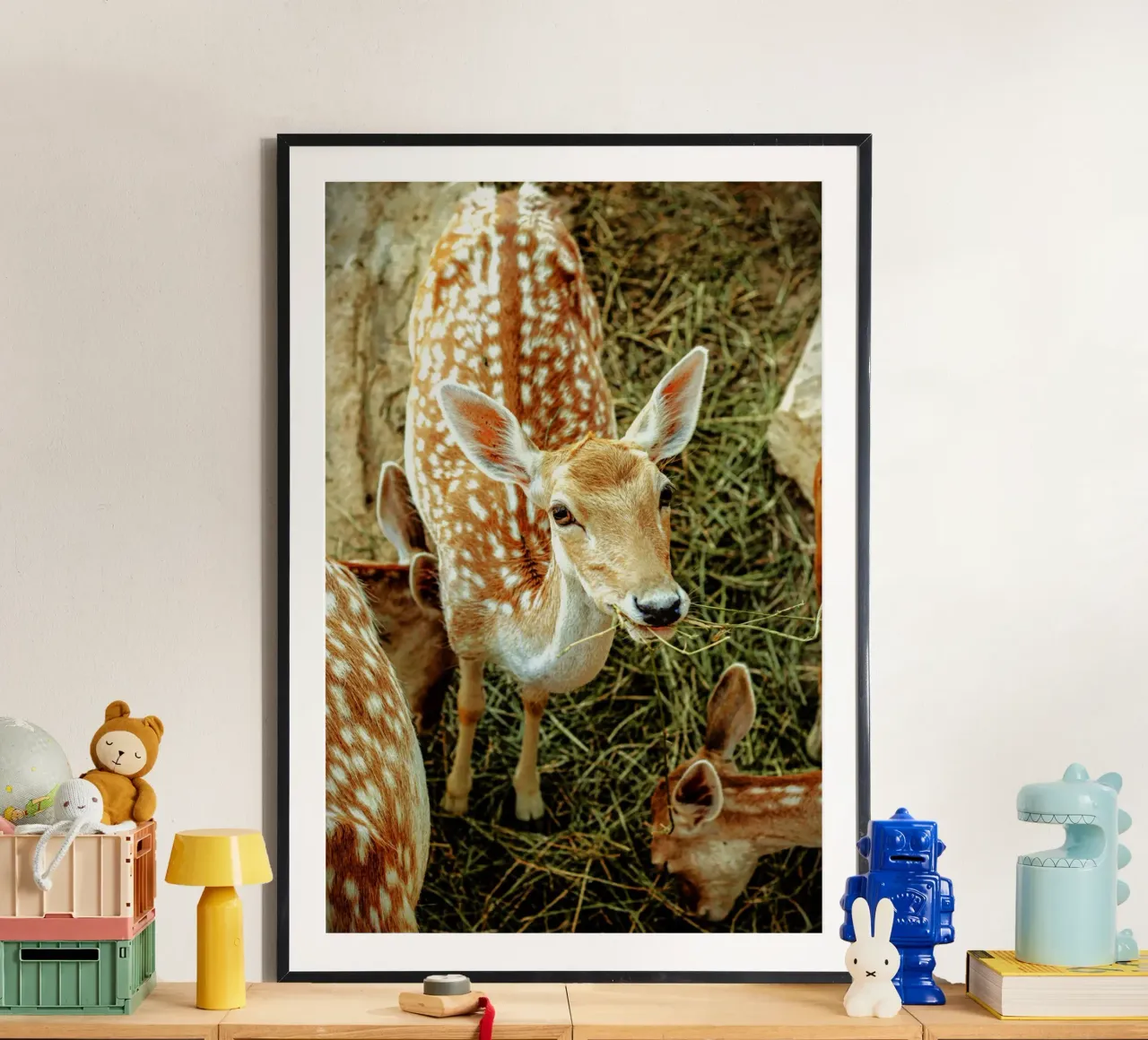 Cervo Sika - Simbolo di purezza e pace. carta hahnemühle da Nature's Palette