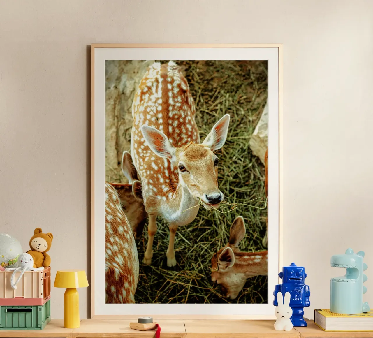 Cervo Sika - Simbolo di purezza e pace. carta hahnemühle da Nature's Palette