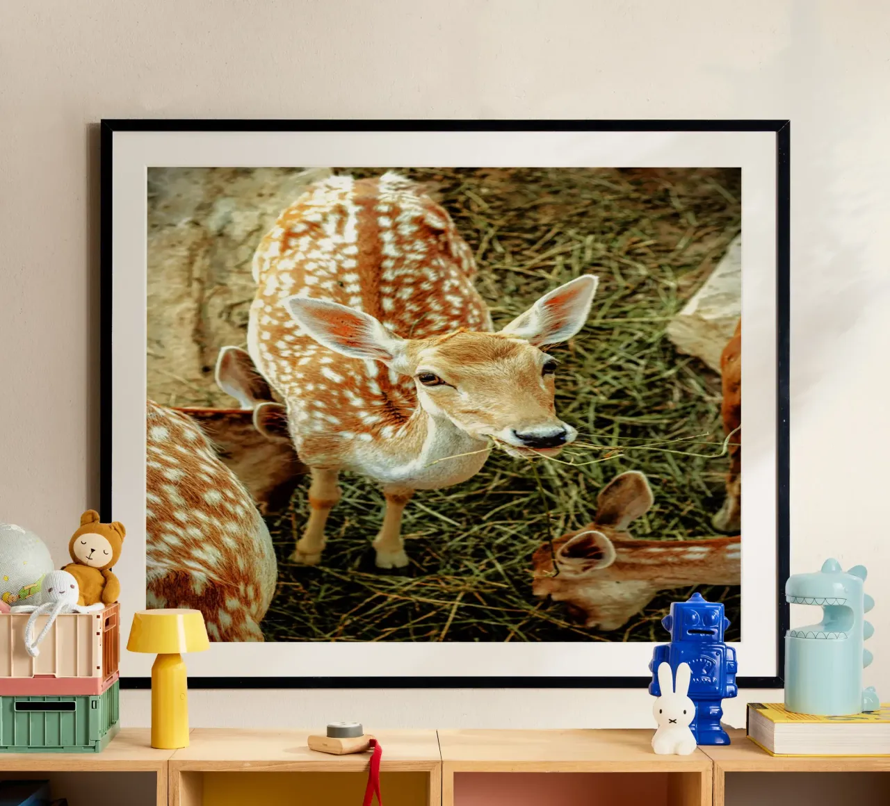 Cervo Sika - Simbolo di purezza e pace. carta hahnemühle da Nature's Palette