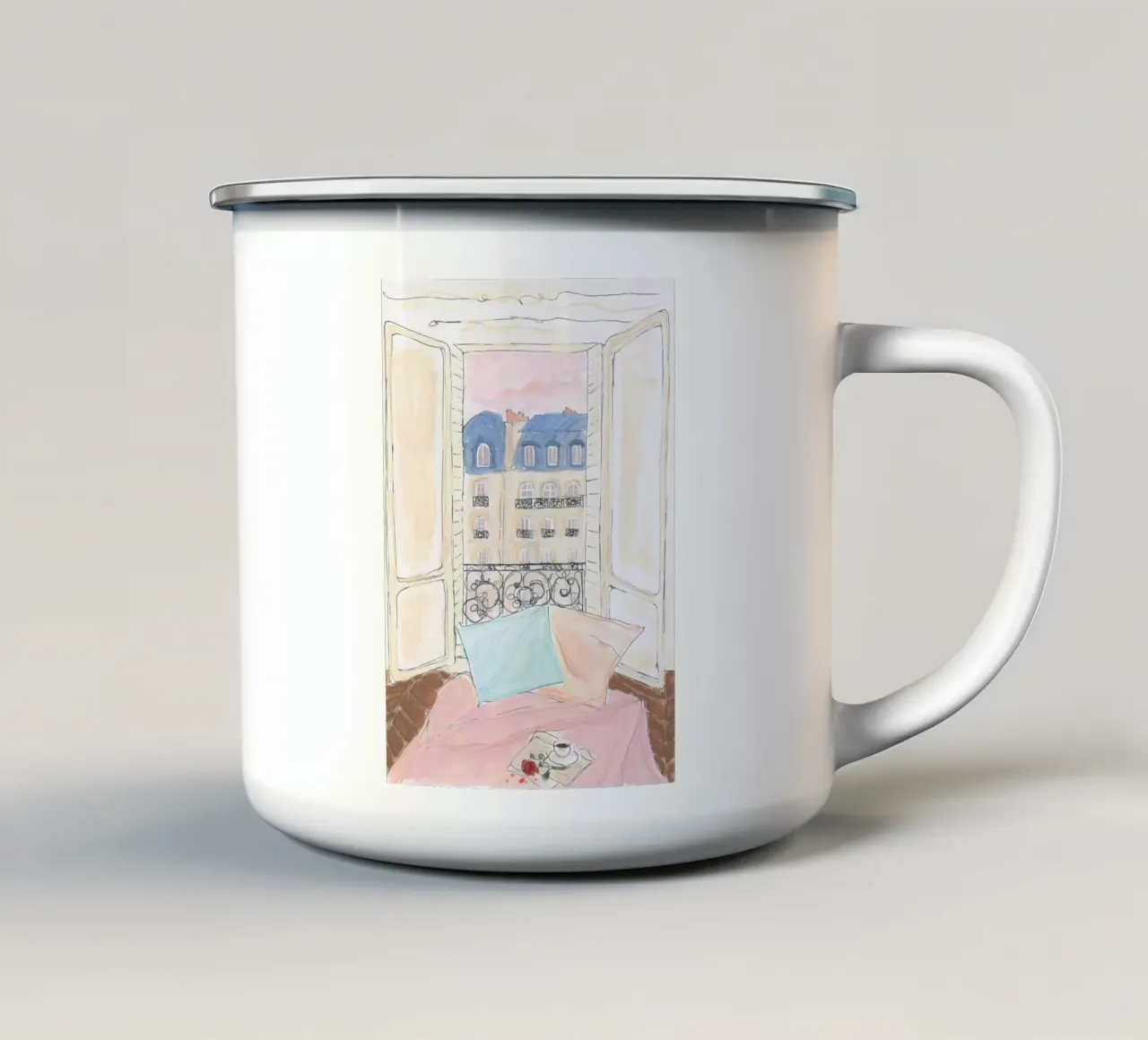 Appartamento accogliente tazza in smalto da Katharina Puritscher