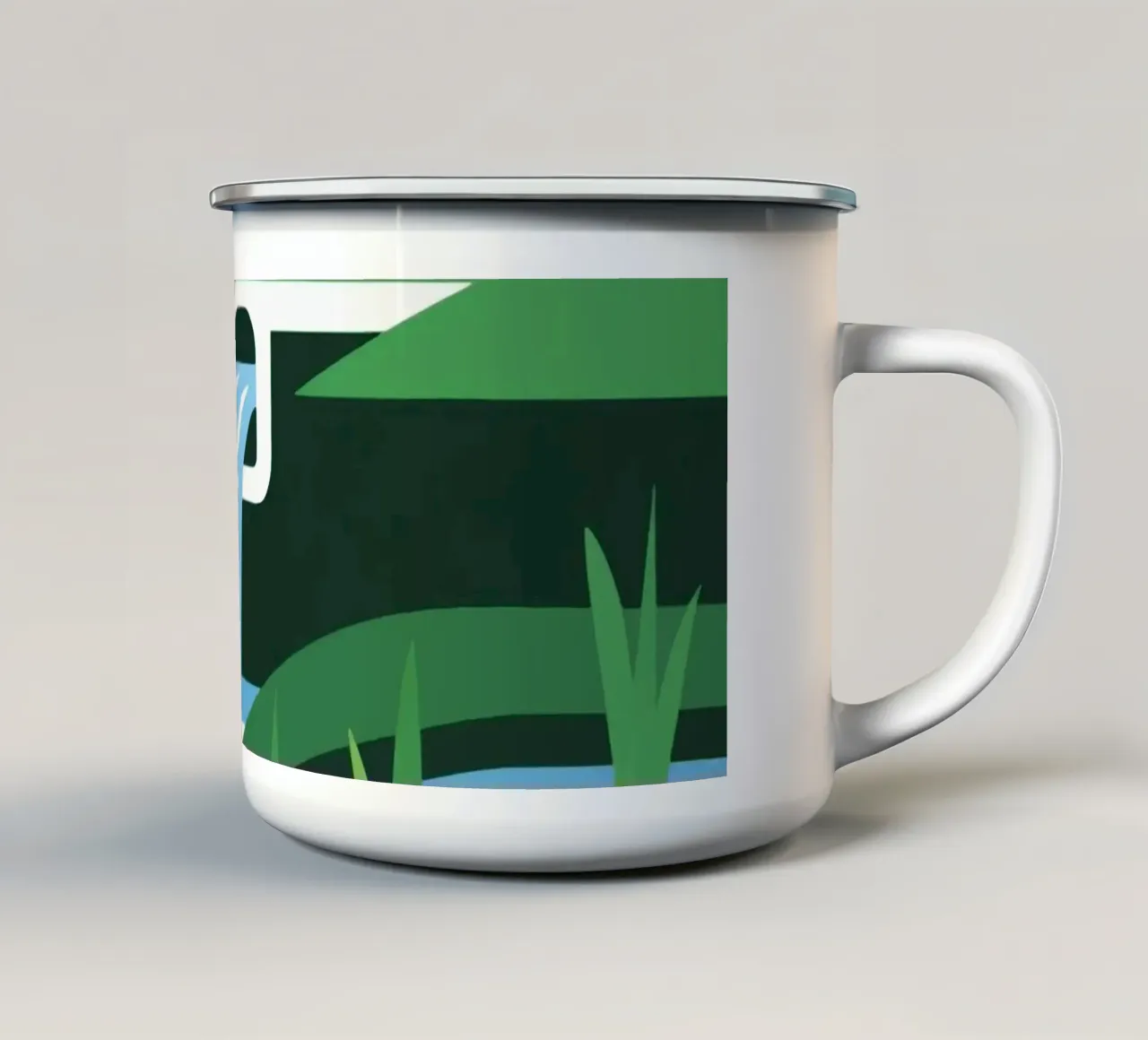 Irrigazione verde tazza in smalto da knowledge