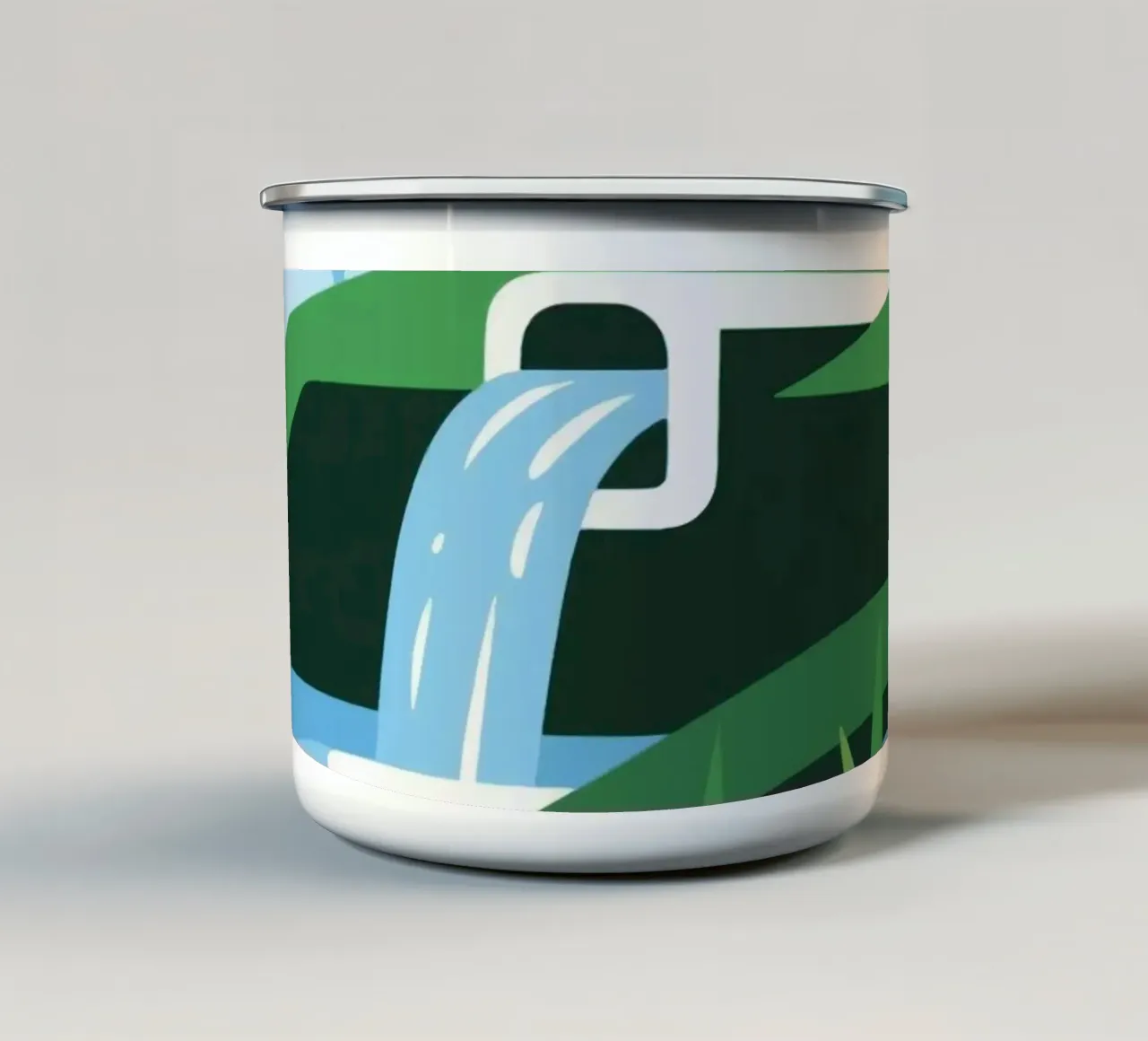 Irrigazione verde tazza in smalto da knowledge