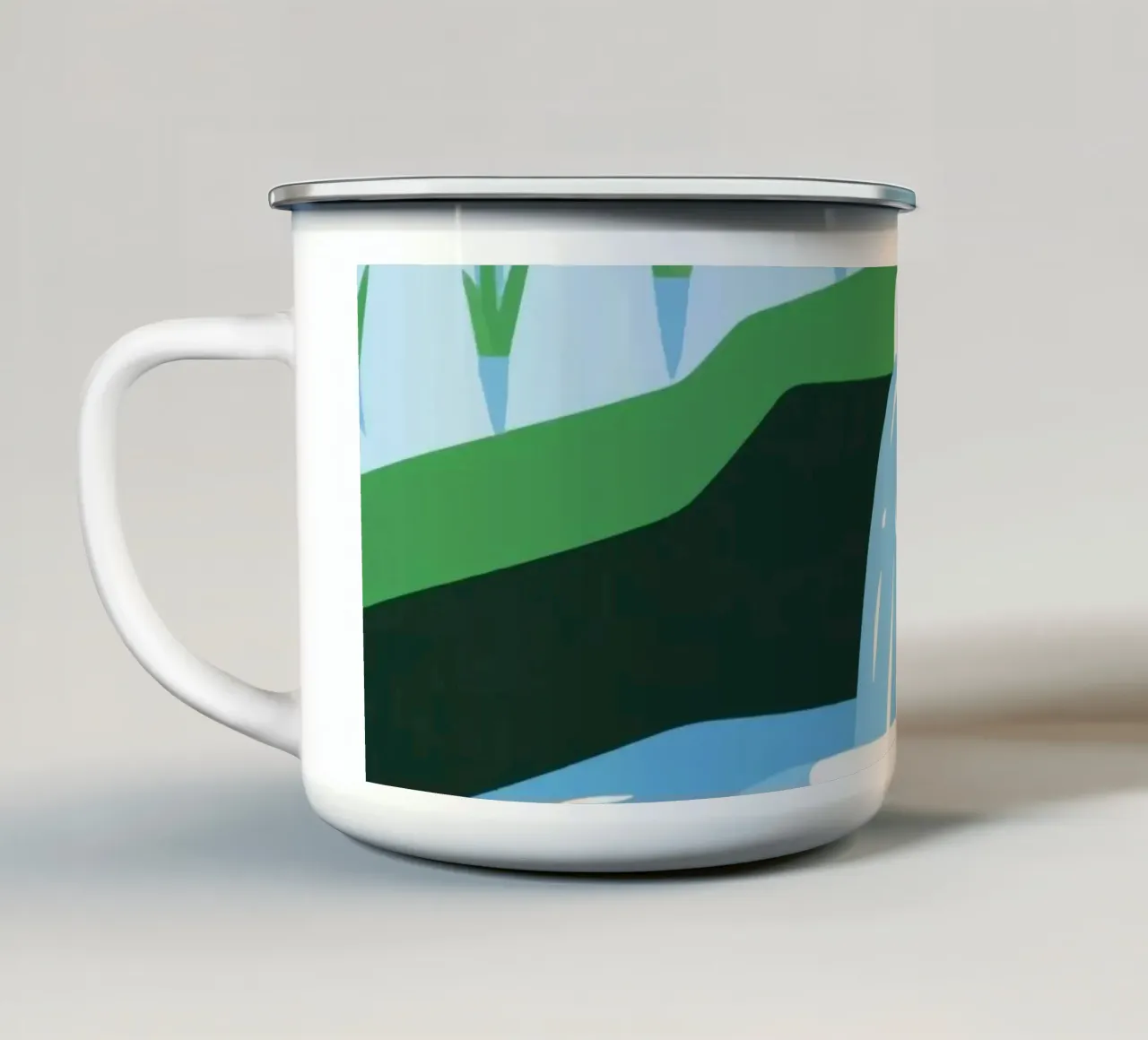 Irrigazione verde tazza in smalto da knowledge