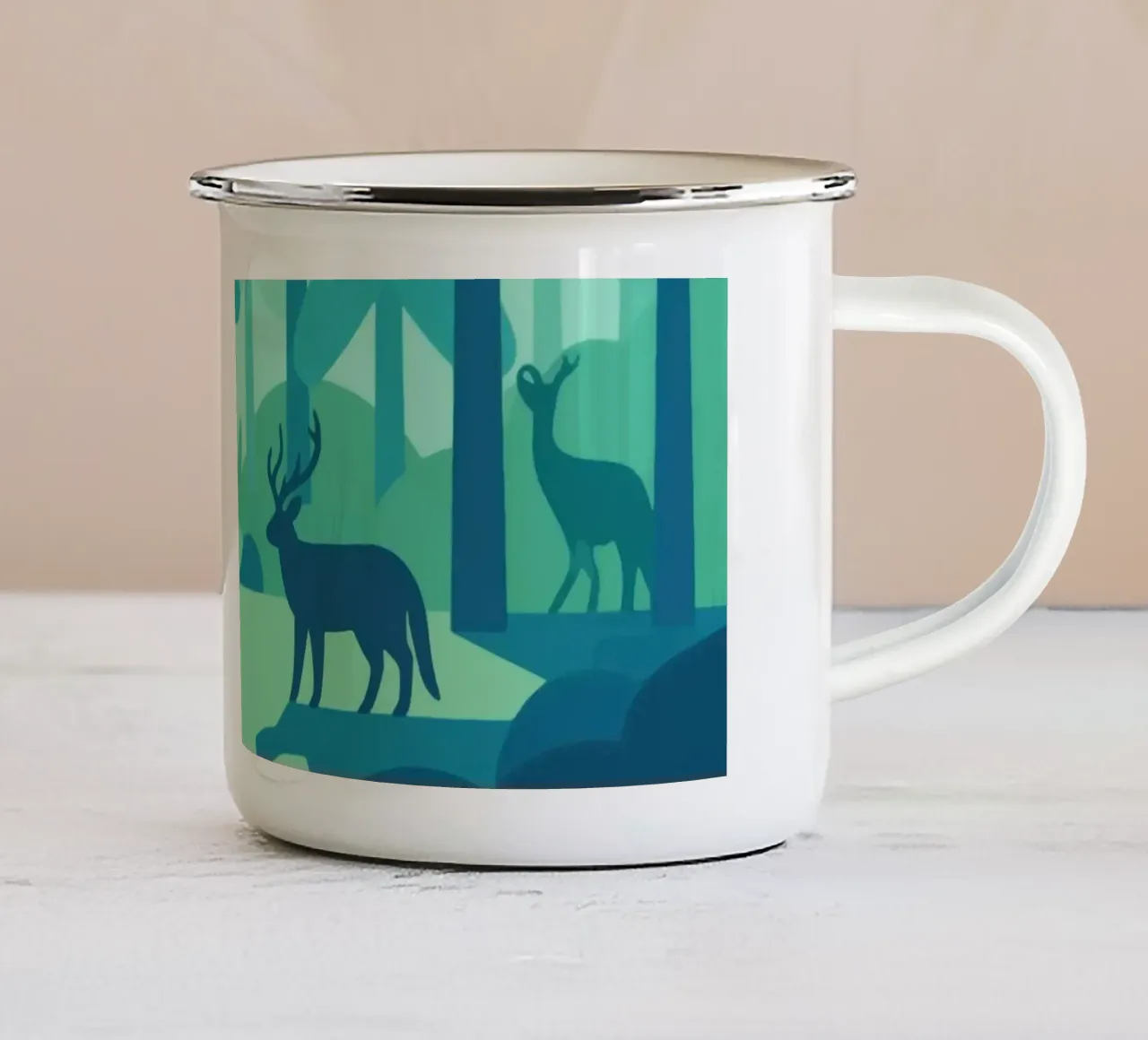 Natura selvaggia tazza in smalto da knowledge
