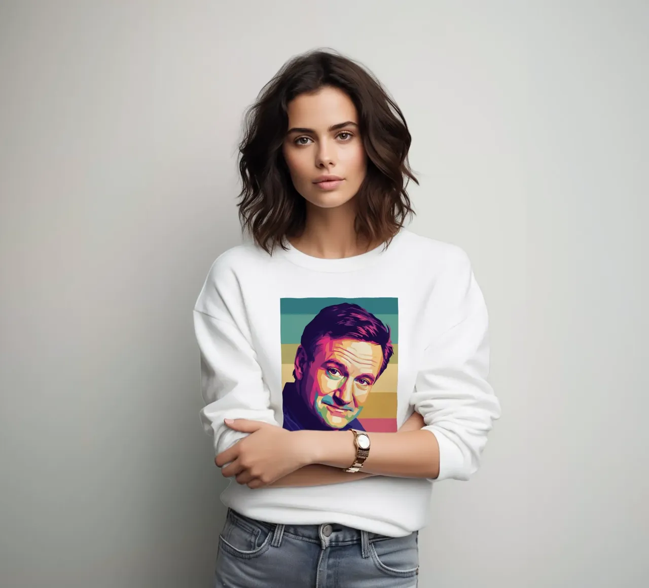 Ritratto pop art di Robin Williams felpa da Hantamrata