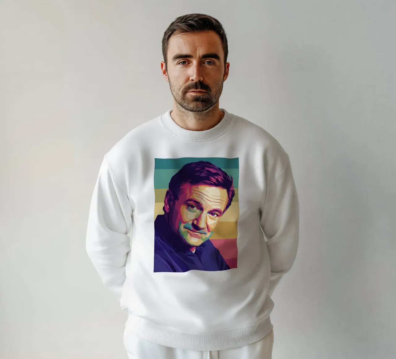 Ritratto pop art di Robin Williams felpa da Hantamrata