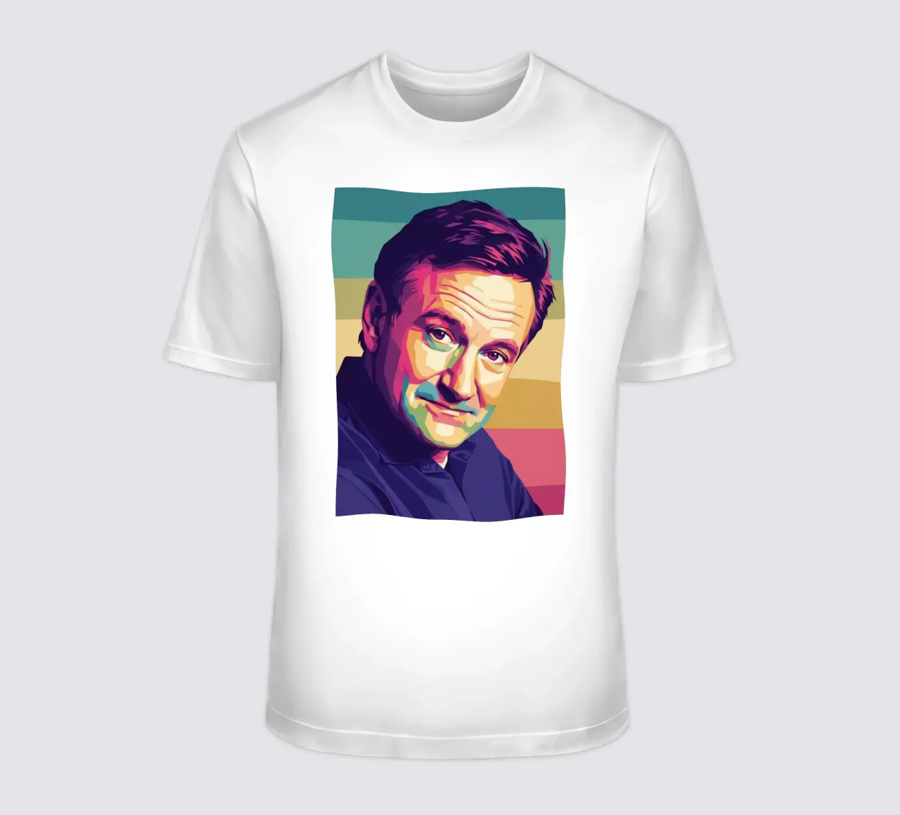 Ritratto pop art di Robin Williams t-shirt da Hantamrata