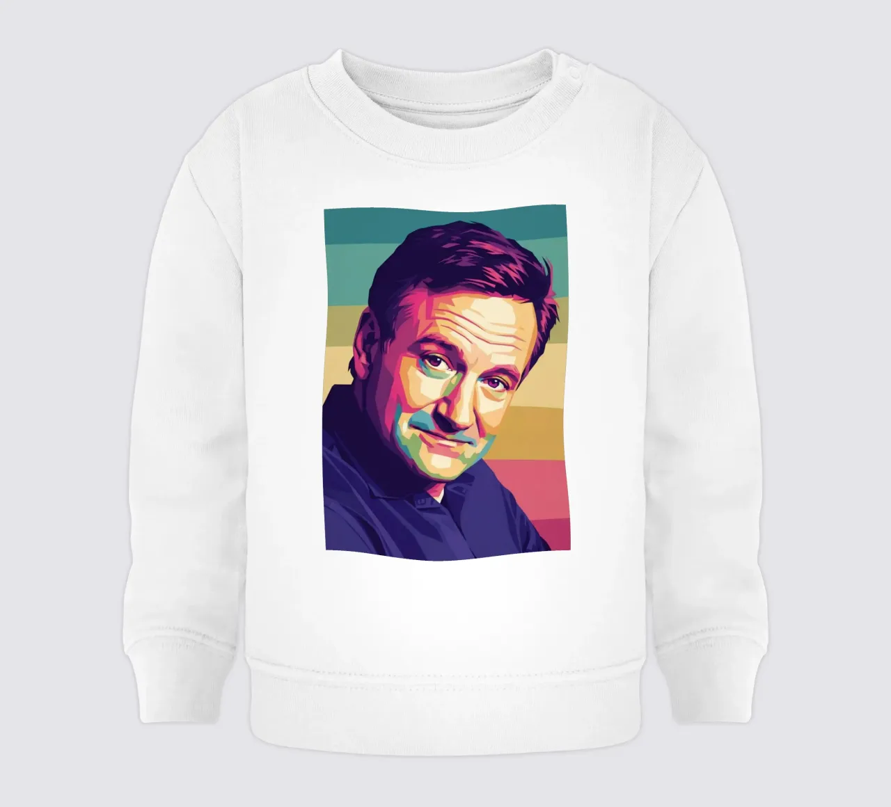 Ritratto pop art di Robin Williams felpa neonato da Hantamrata
