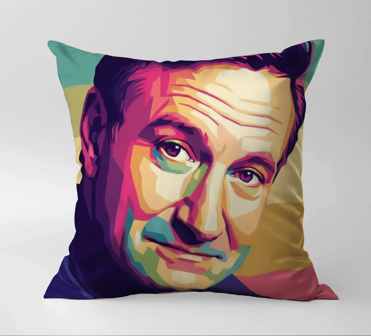 Ritratto pop art di Robin Williams cuscino da Hantamrata