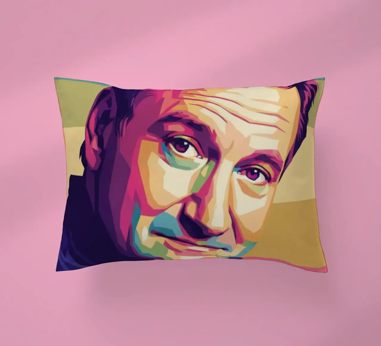 Ritratto pop art di Robin Williams cuscino da Hantamrata