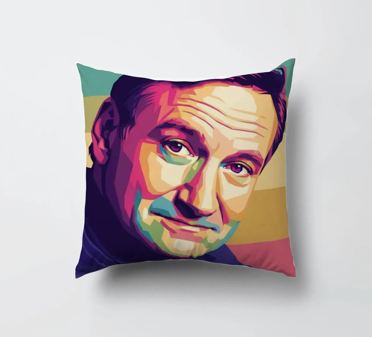 Ritratto pop art di Robin Williams cuscino da Hantamrata
