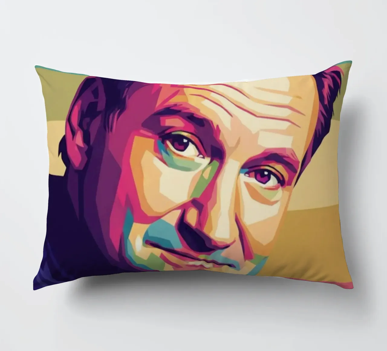 Ritratto pop art di Robin Williams cuscino da Hantamrata
