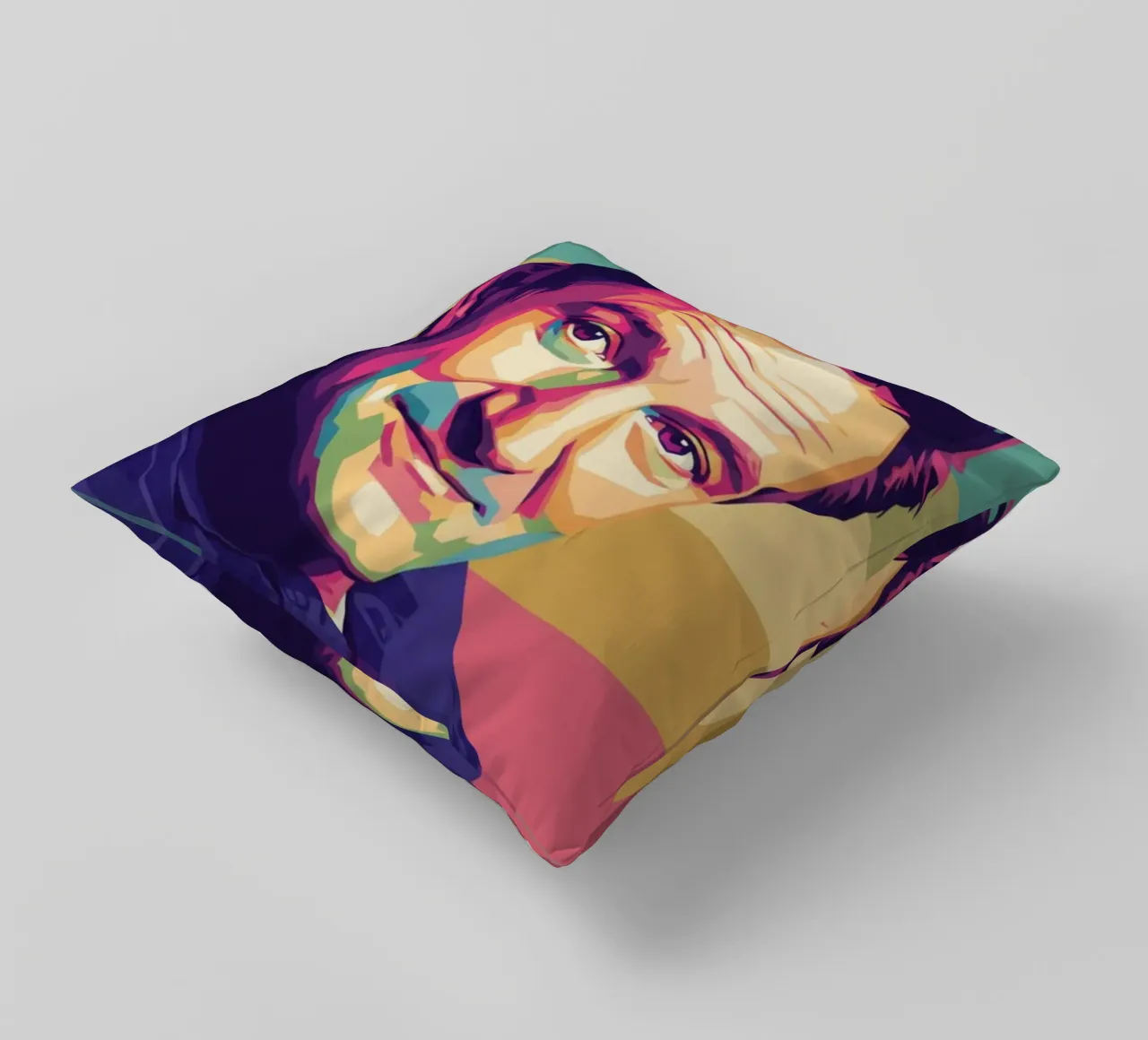 Ritratto pop art di Robin Williams cuscino da Hantamrata