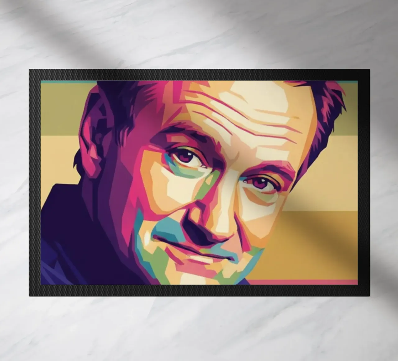 Ritratto pop art di Robin Williams zerbino da Hantamrata