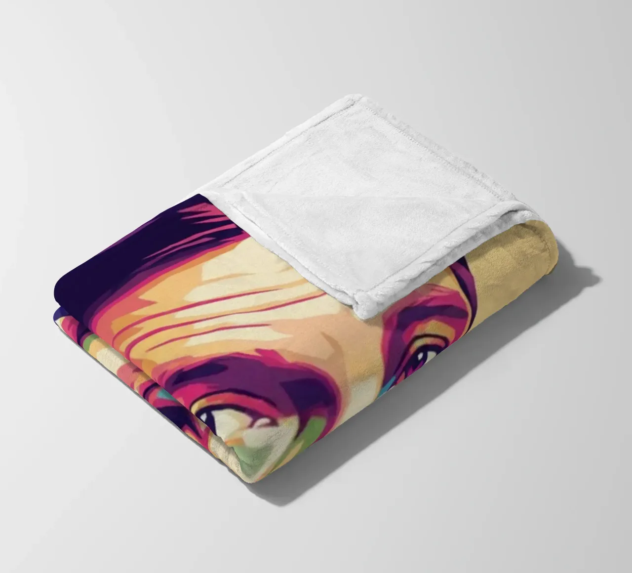 Ritratto pop art di Robin Williams coperta in pile da Hantamrata