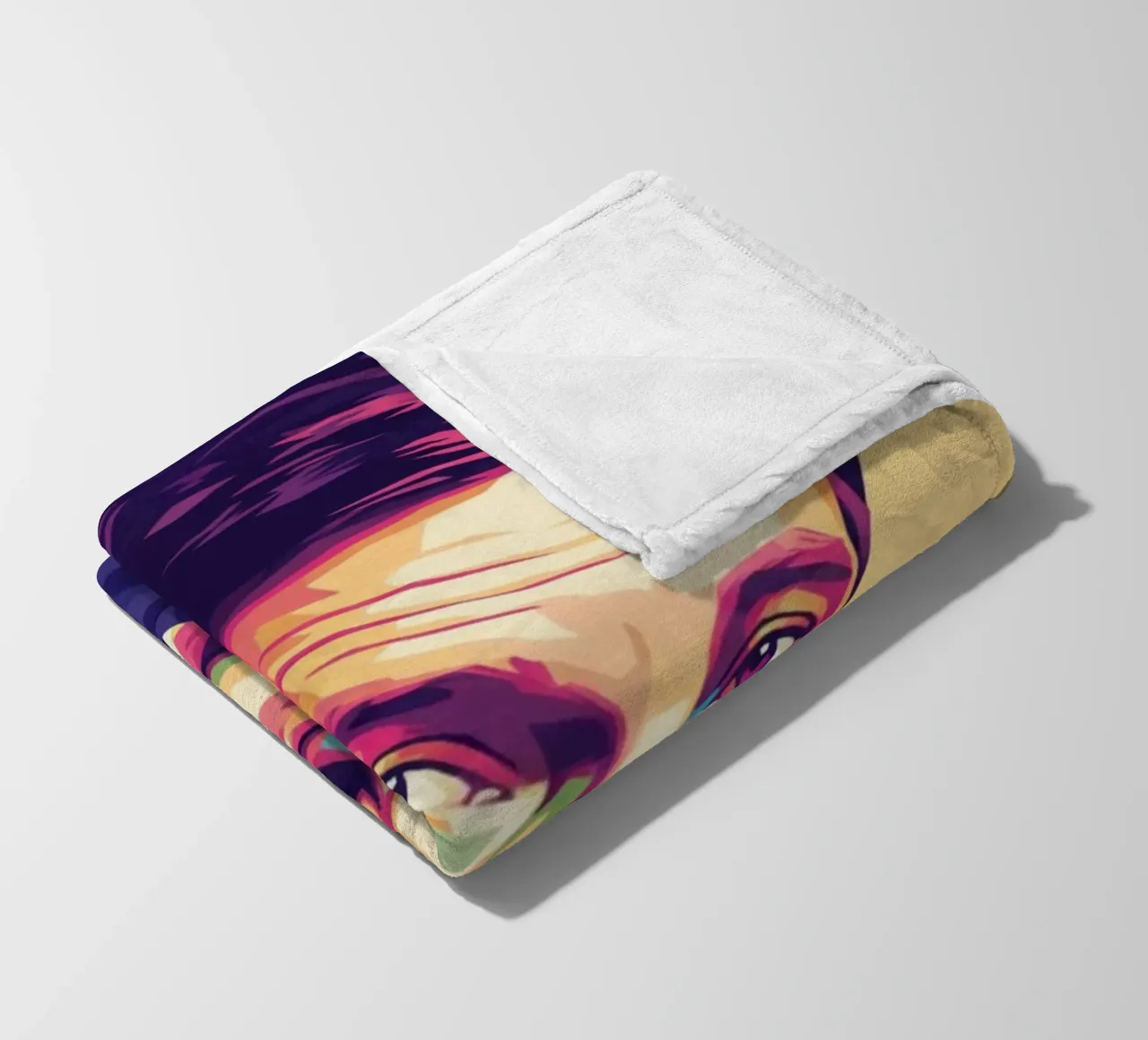 Ritratto pop art di Robin Williams coperta in pile da Hantamrata