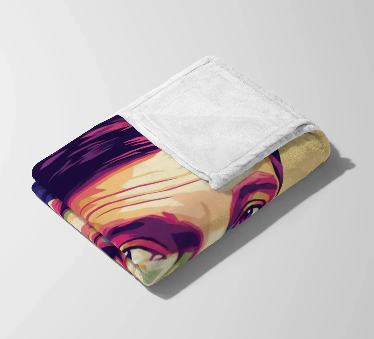 Ritratto pop art di Robin Williams coperta in pile da Hantamrata