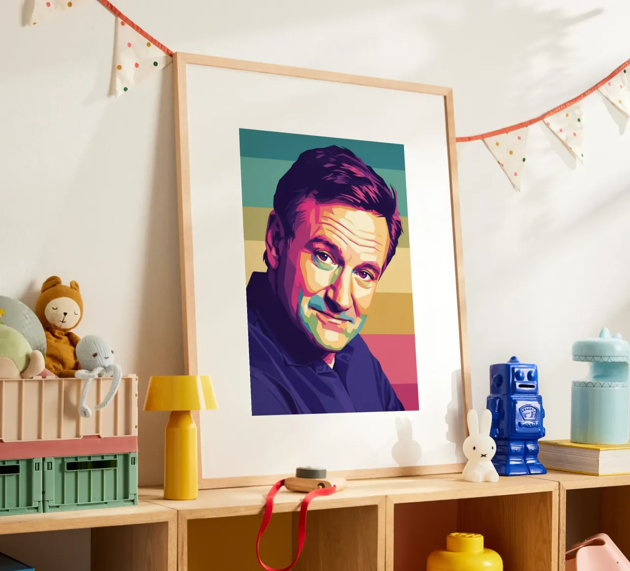 Ritratto pop art di Robin Williams carta hahnemühle da Hantamrata