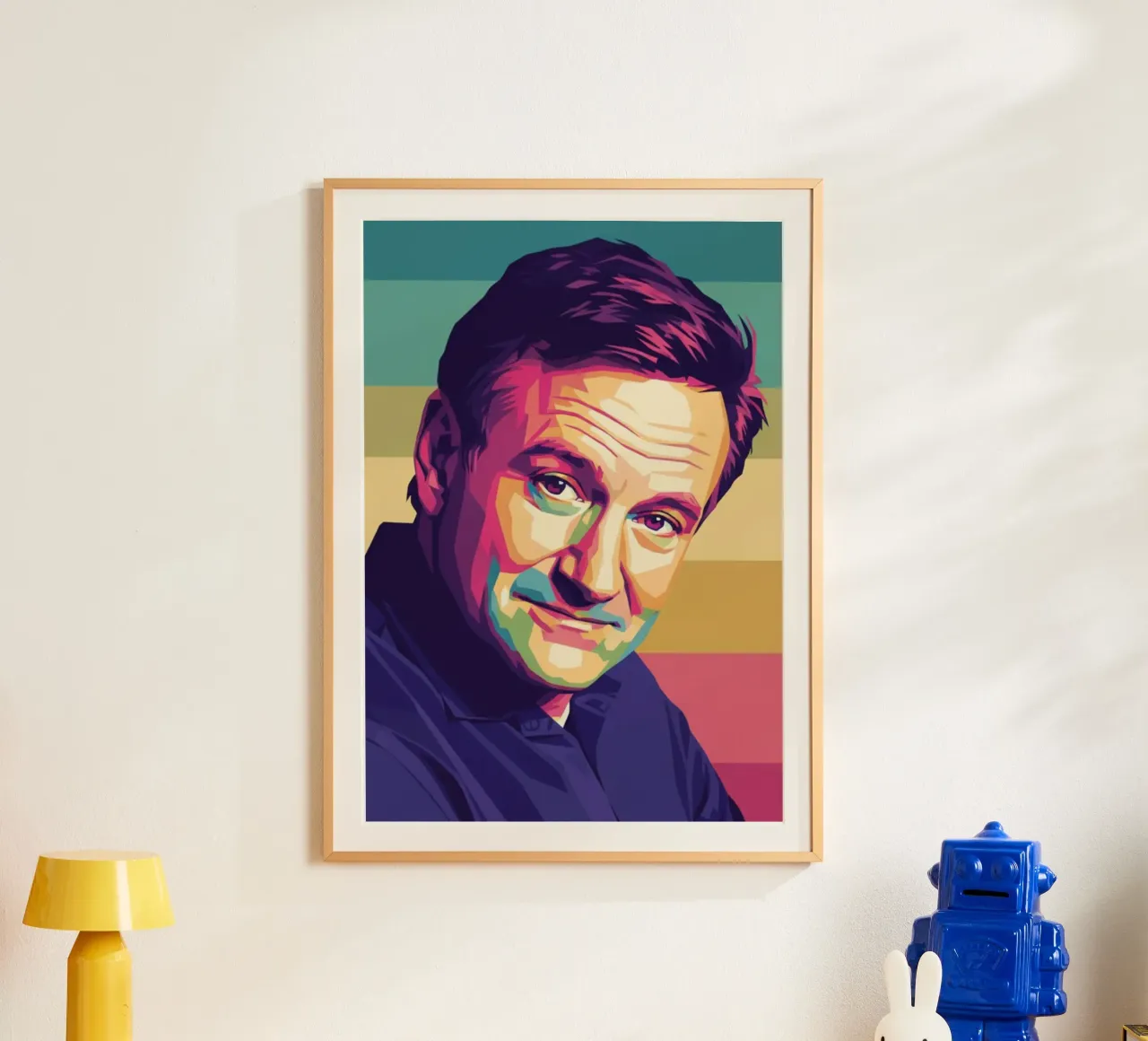 Ritratto pop art di Robin Williams carta hahnemühle da Hantamrata