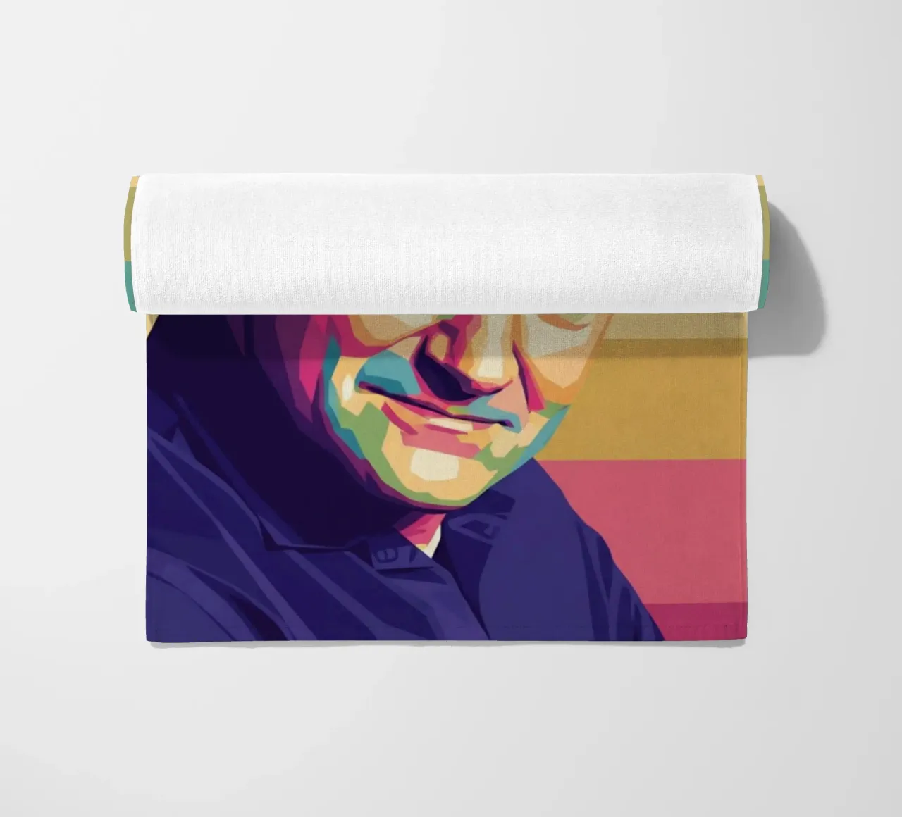 Ritratto pop art di Robin Williams telo mare da Hantamrata