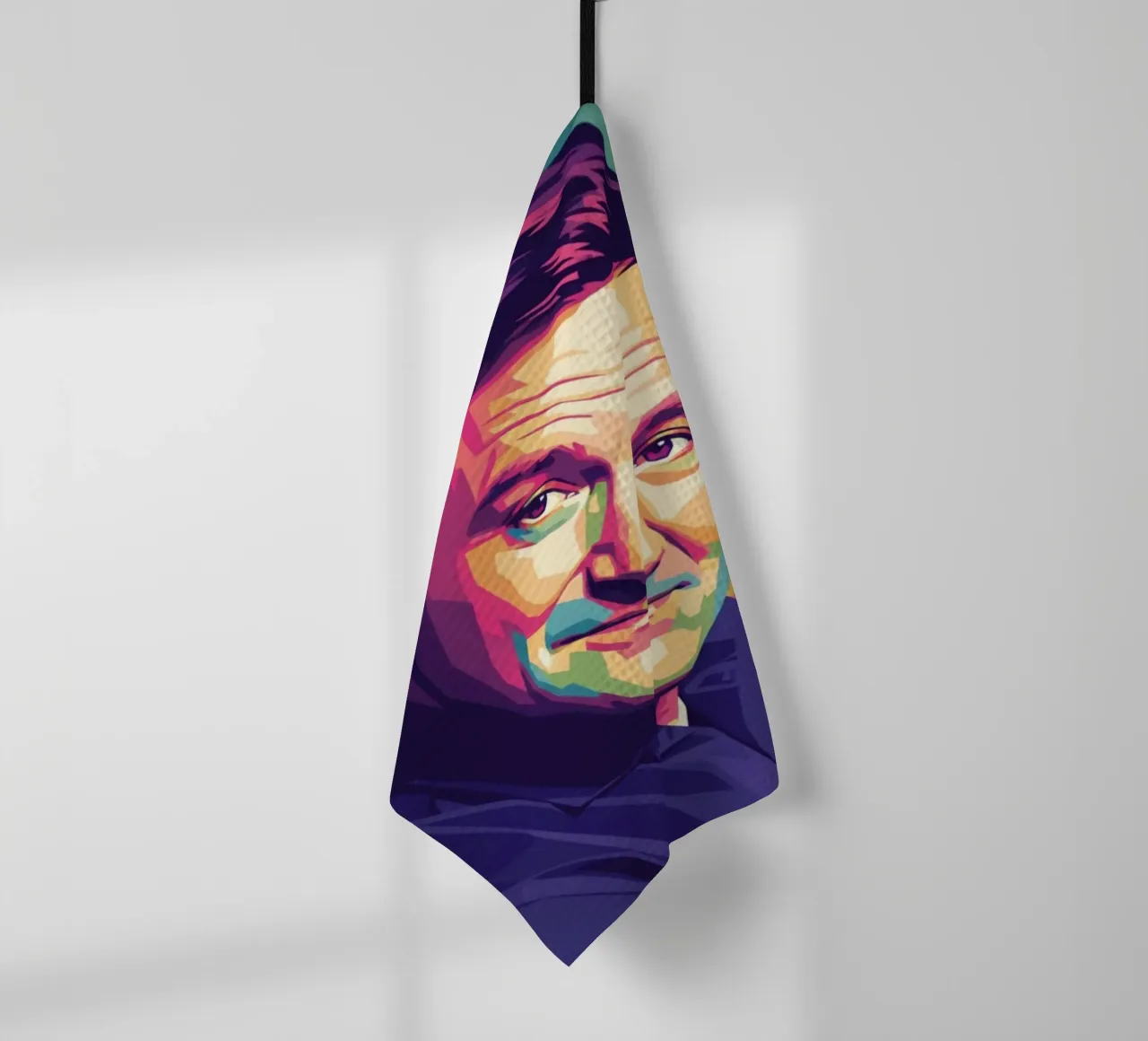 Ritratto pop art di Robin Williams canovaccio da cucina da Hantamrata