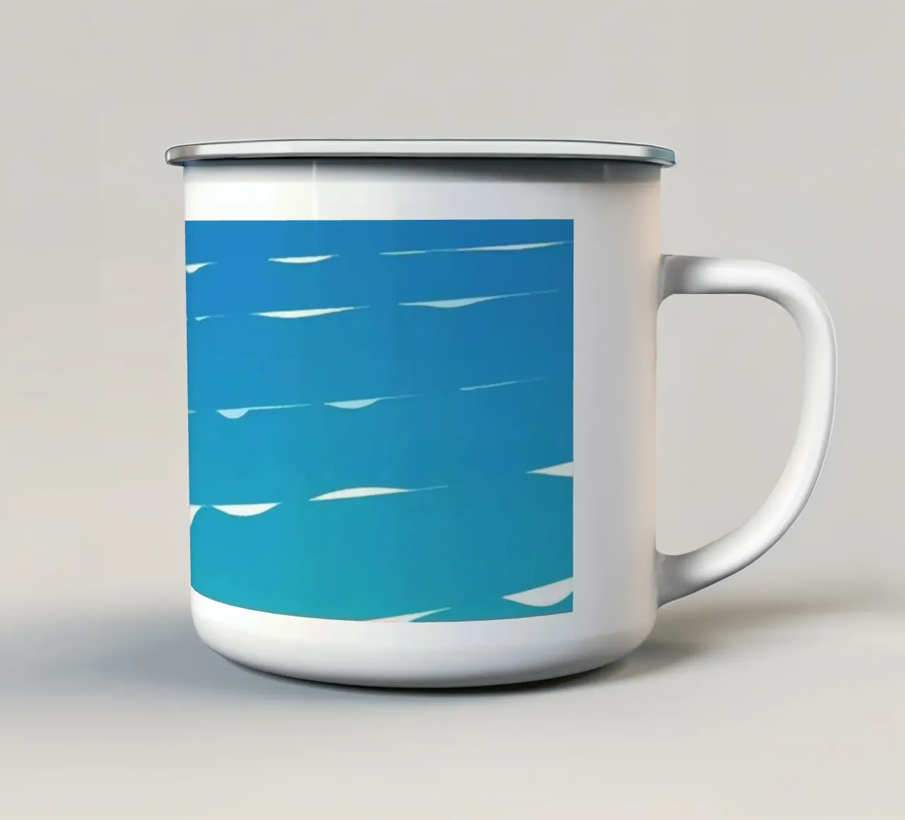 Calma blu tazza in smalto da knowledge
