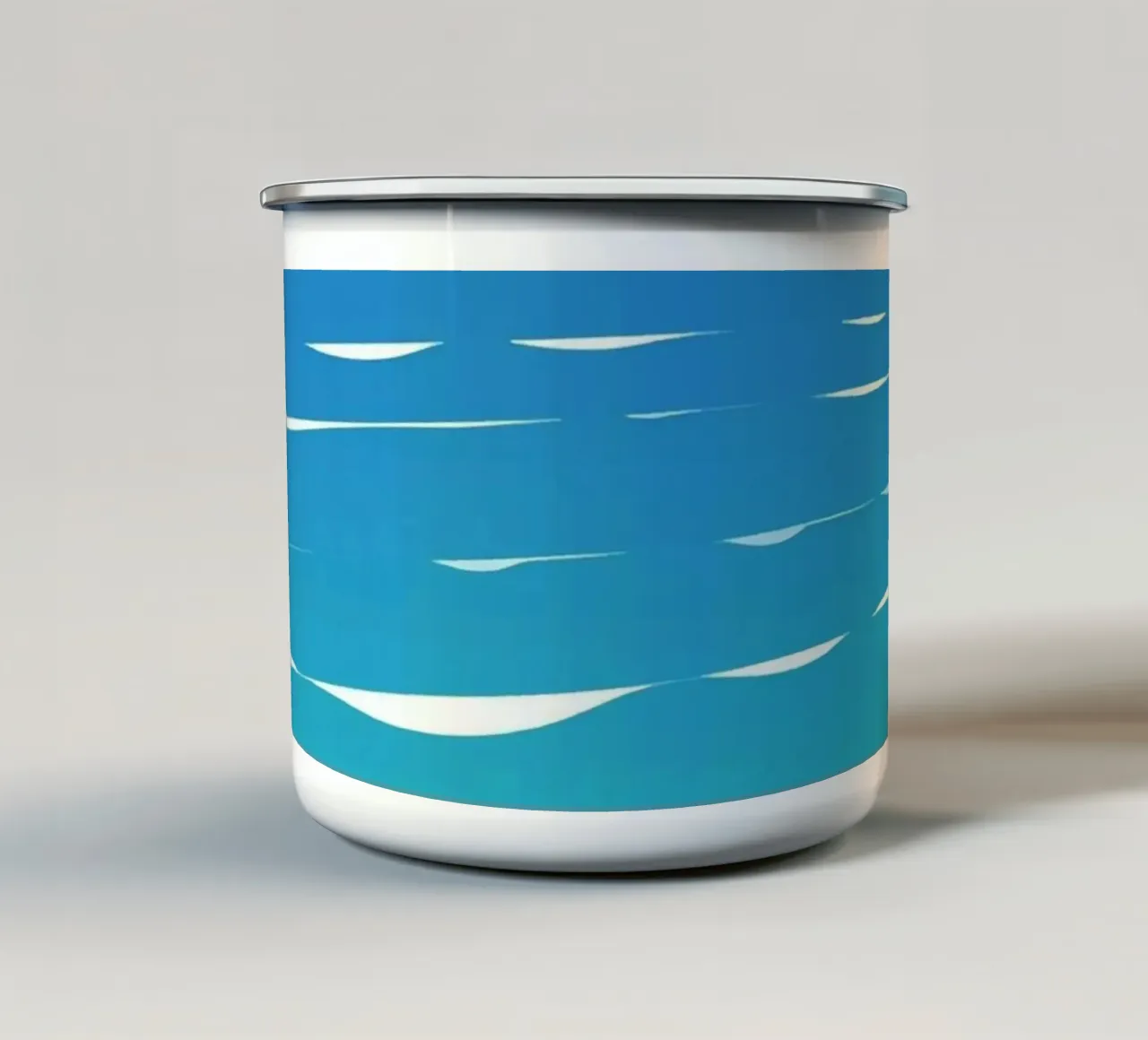 Calma blu tazza in smalto da knowledge