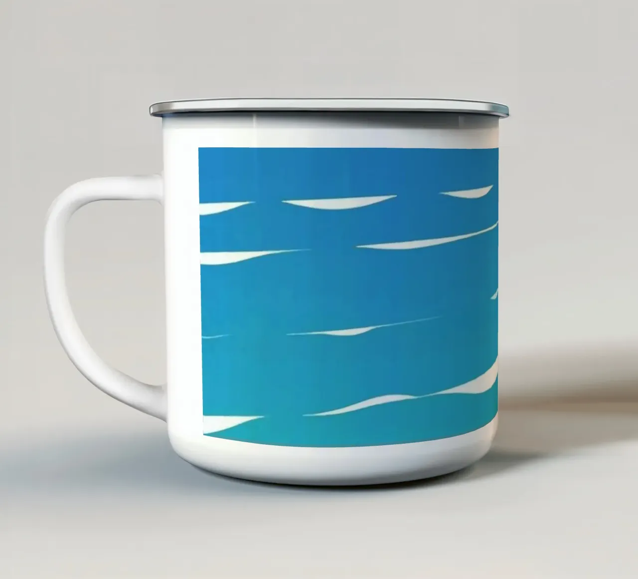 Calma blu tazza in smalto da knowledge