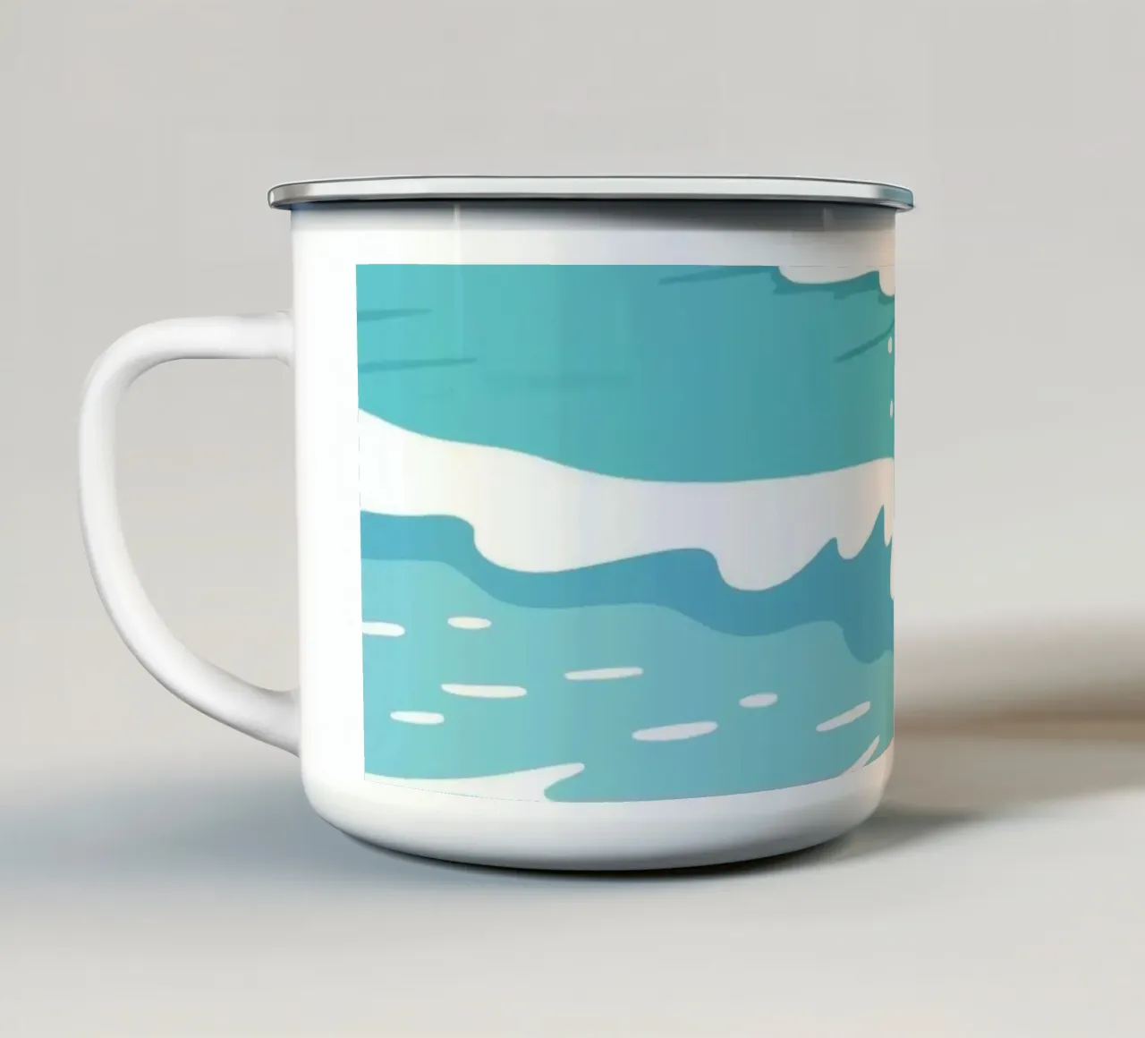 Oceano tazza in smalto da knowledge