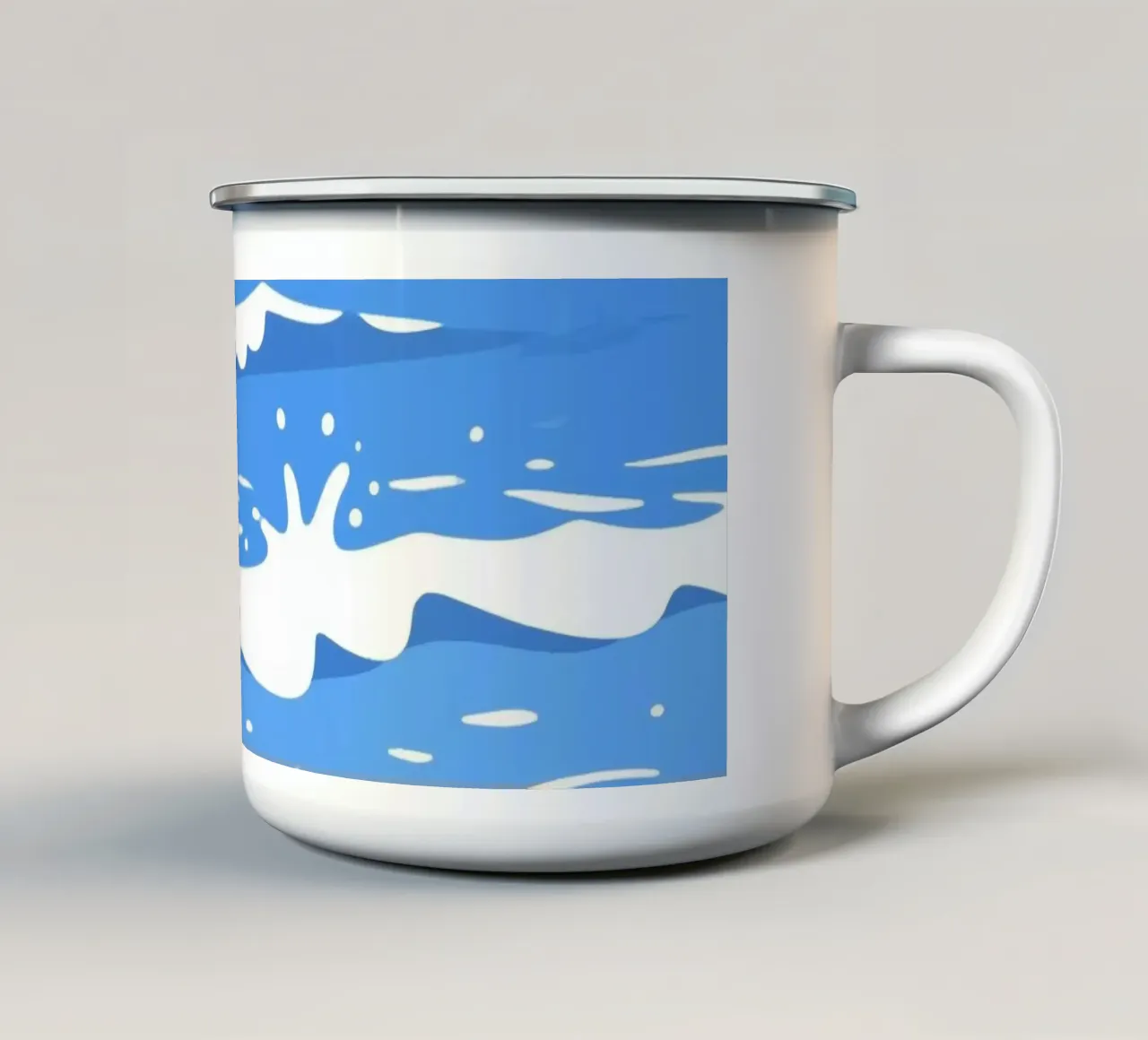 Oceano Blu tazza in smalto da knowledge