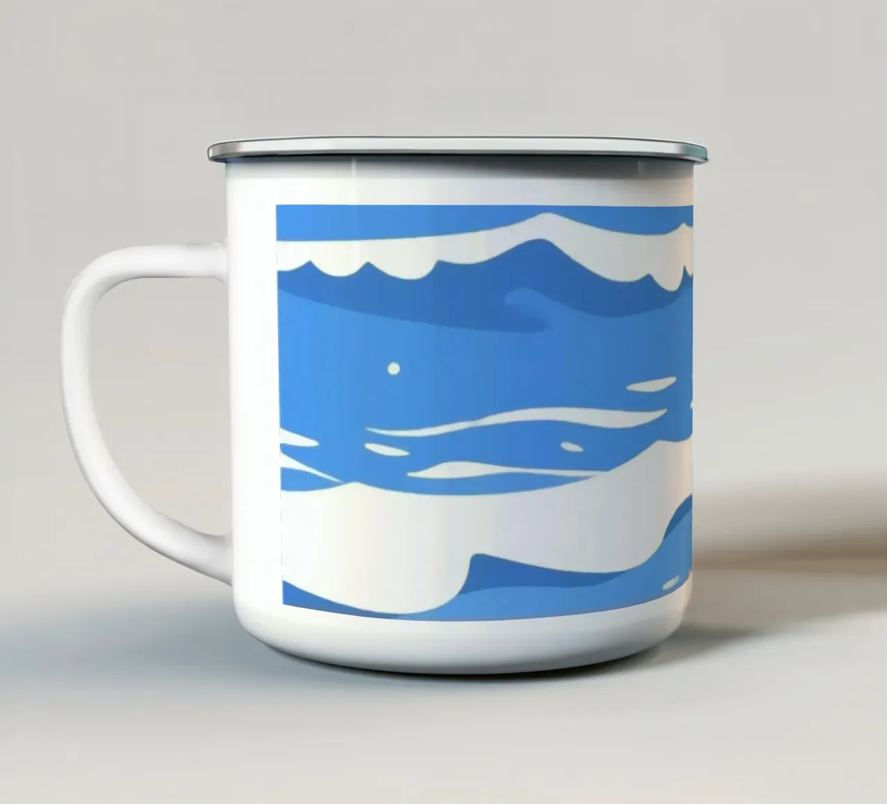 Oceano Blu tazza in smalto da knowledge