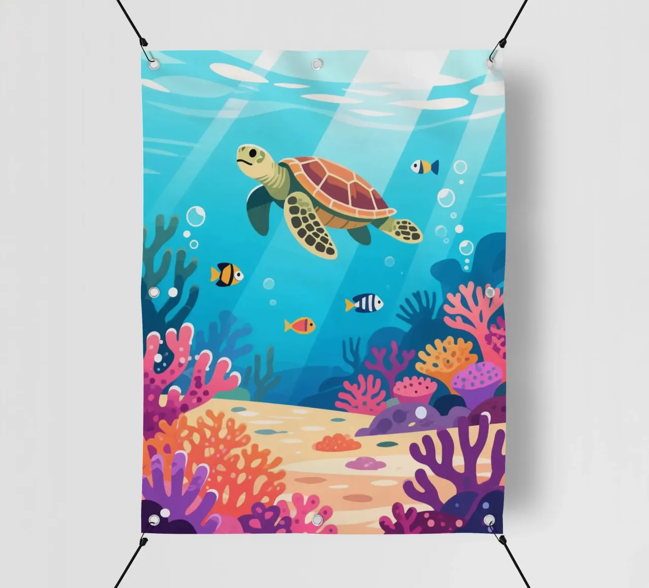 Tartaruga sott'acqua telo in pvc da knowledge