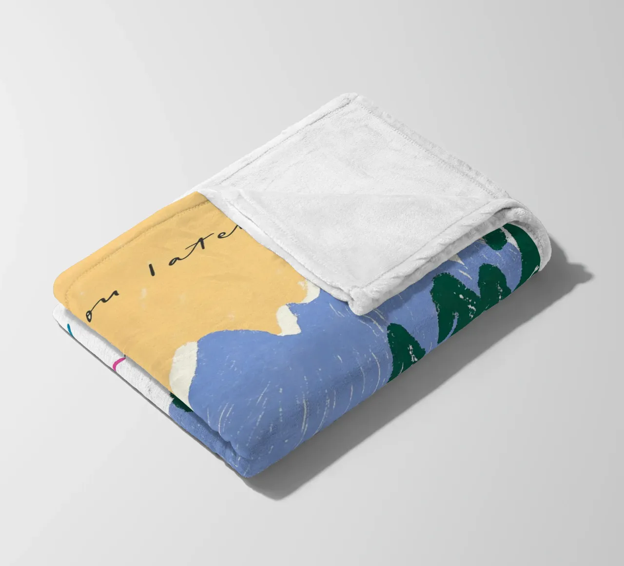 Sciare più tardi - Poster Alpi pastello coperta in pile da ChristmasMooodz