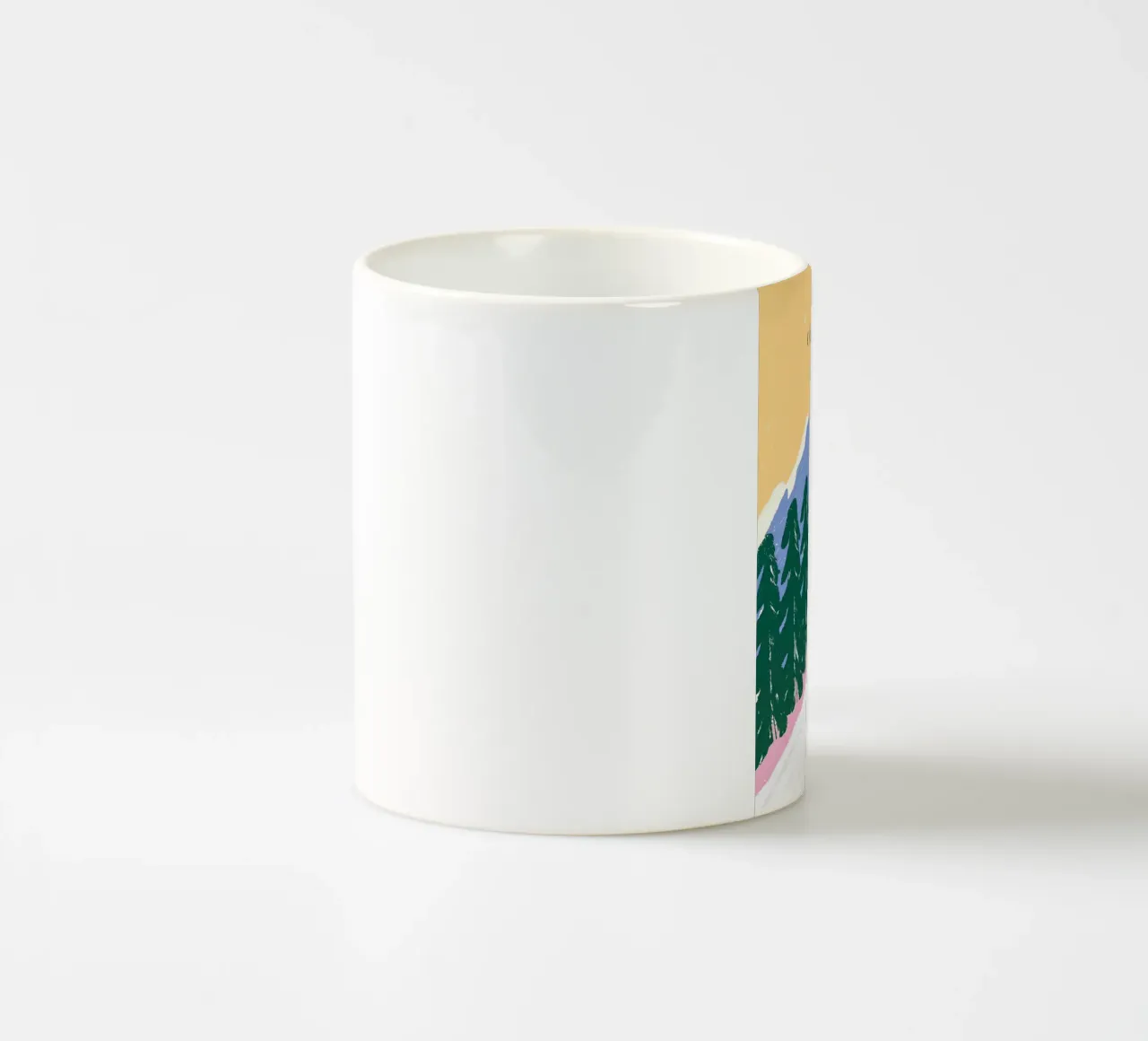Sciare più tardi - Poster Alpi pastello tazza in ceramica da ChristmasMooodz