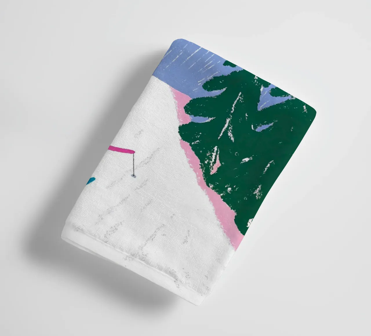 Sciare più tardi - Poster Alpi pastello asciugamano da bagno da ChristmasMooodz