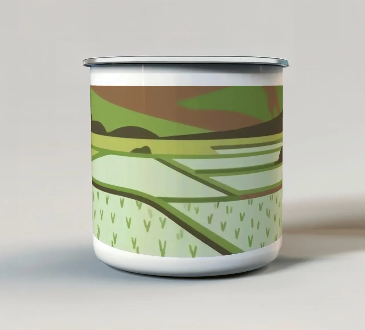 Rurale di montagna tazza in smalto da knowledge