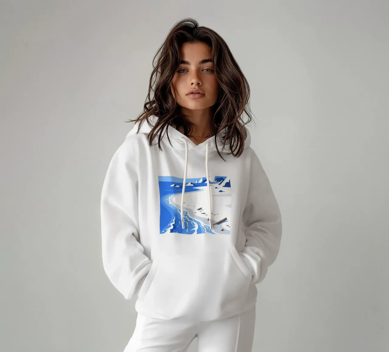 Spiaggia della Laguna felpa con cappuccio da knowledge