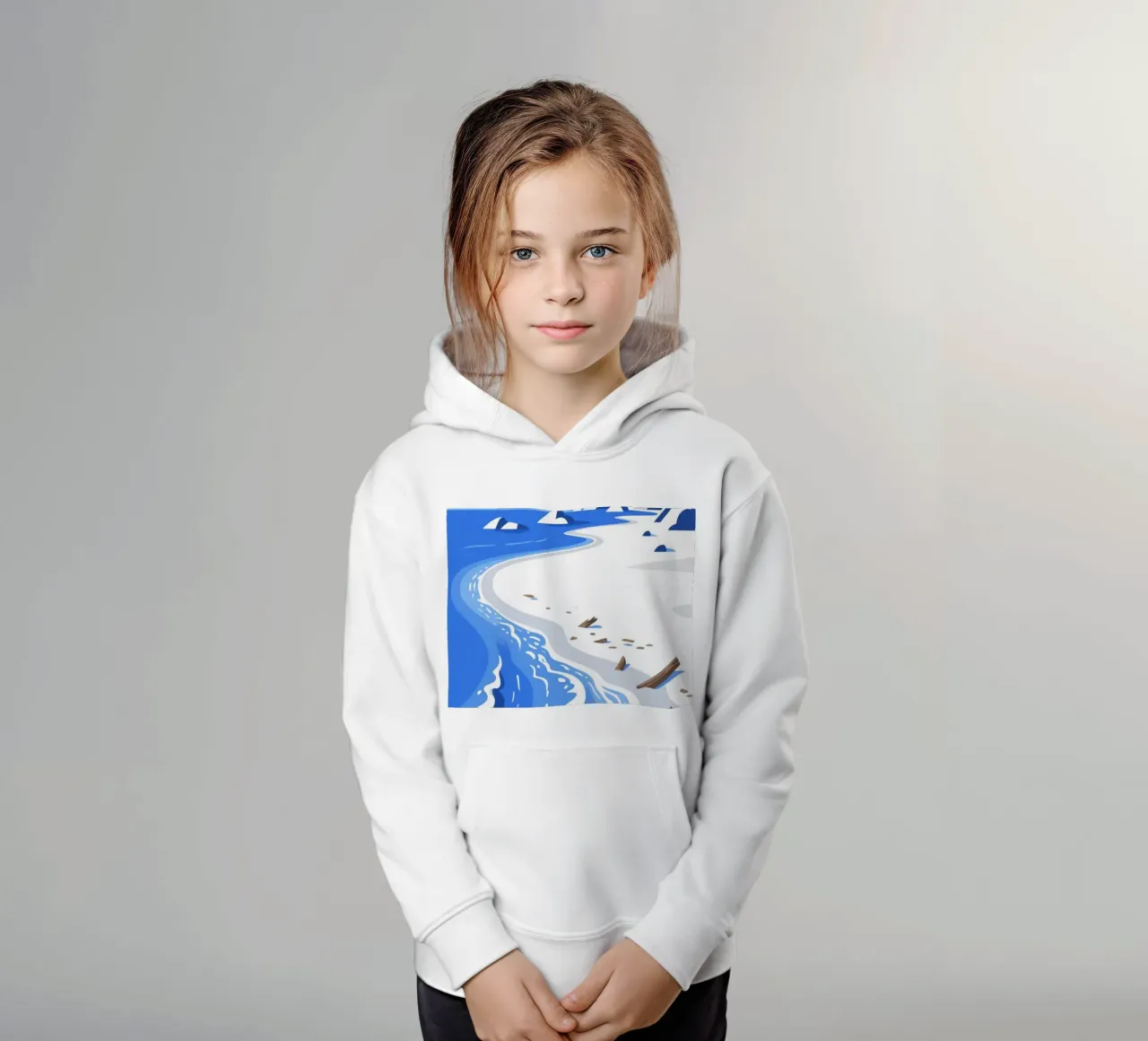Spiaggia della Laguna felpa bambino con cappuccio da knowledge
