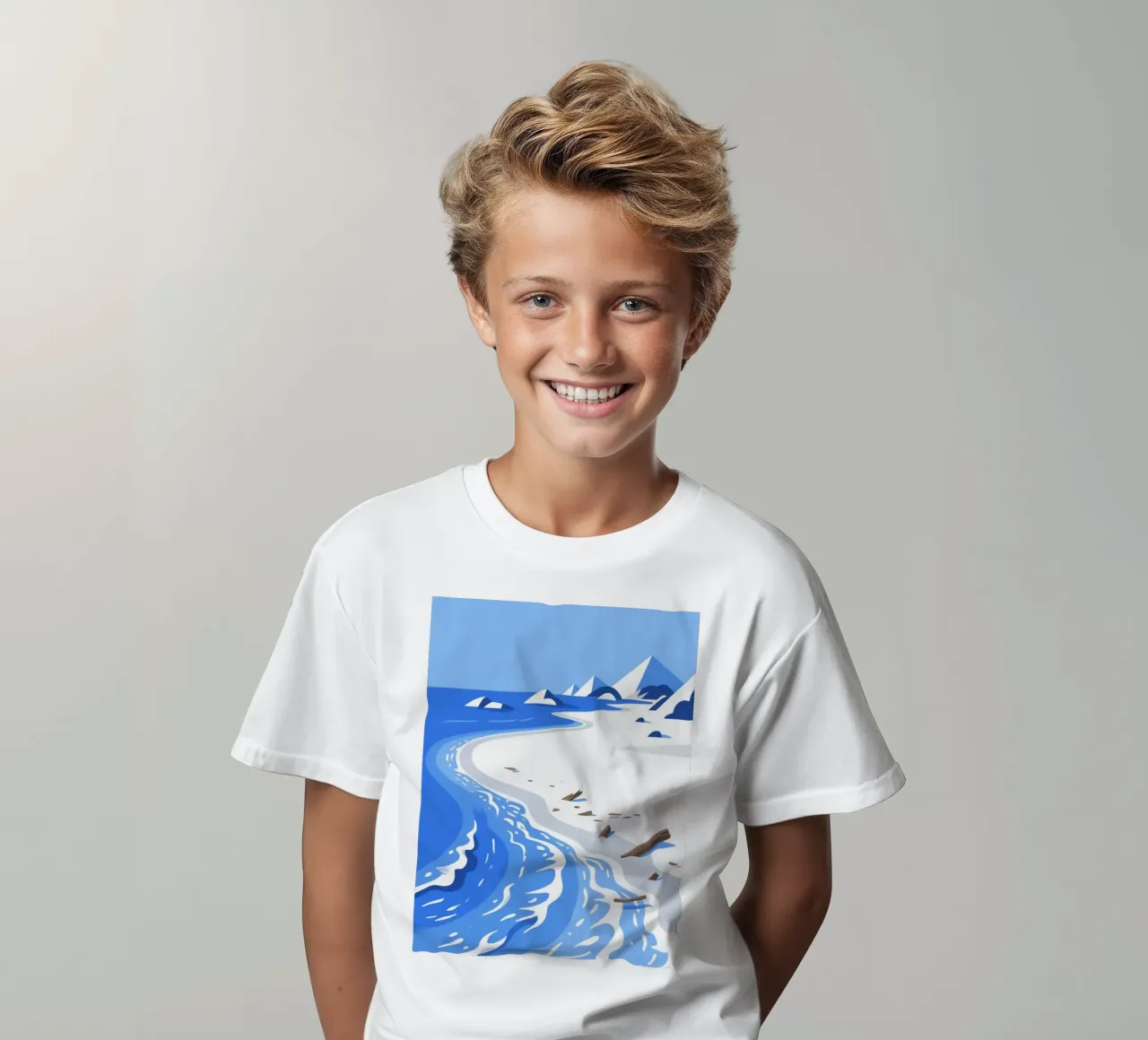 Spiaggia della Laguna t-shirt bambini da knowledge