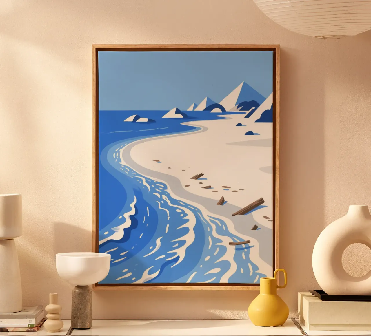 Lagune-strand canvas van knowledge