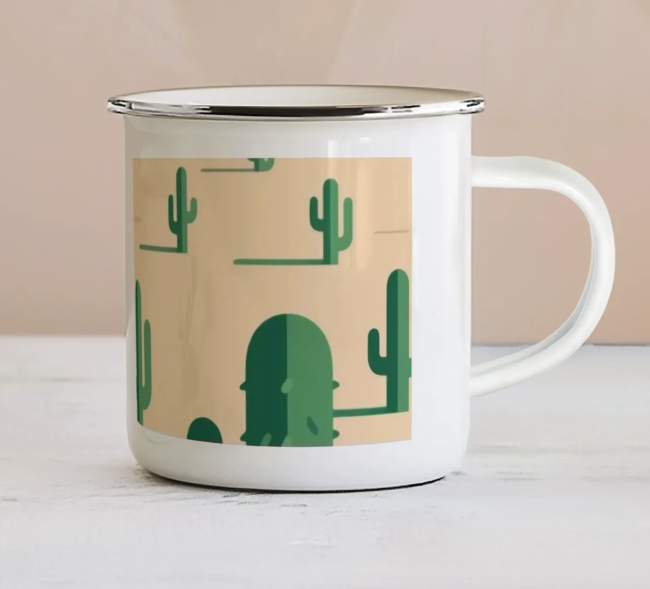 Deserto dei cactus tazza in smalto da knowledge