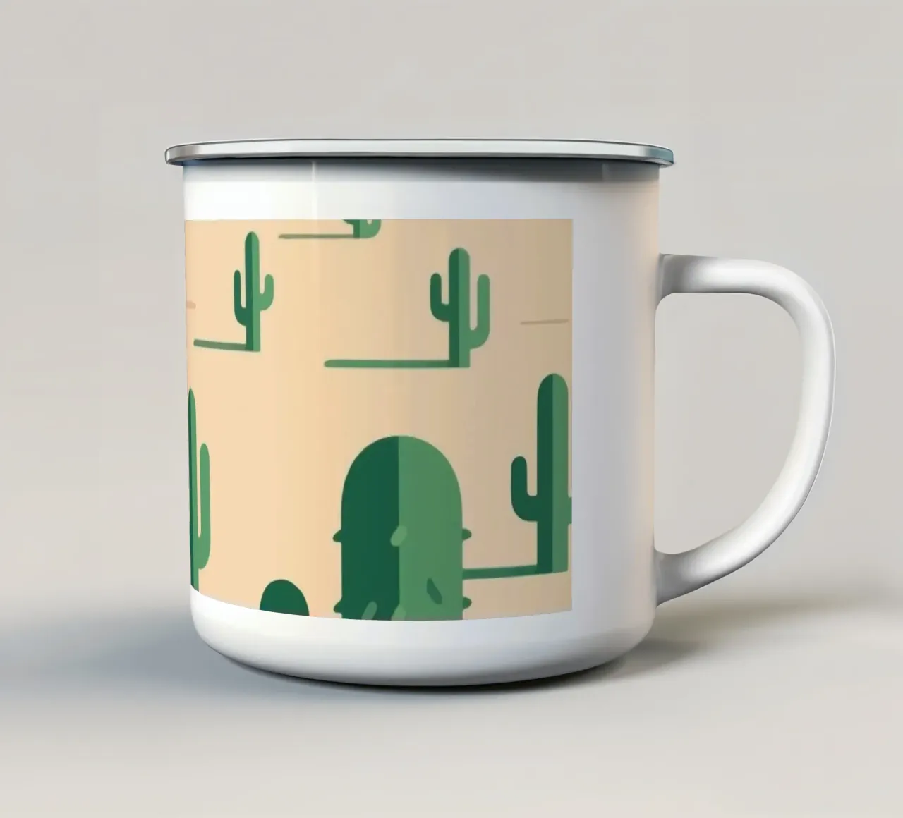 Deserto dei cactus tazza in smalto da knowledge