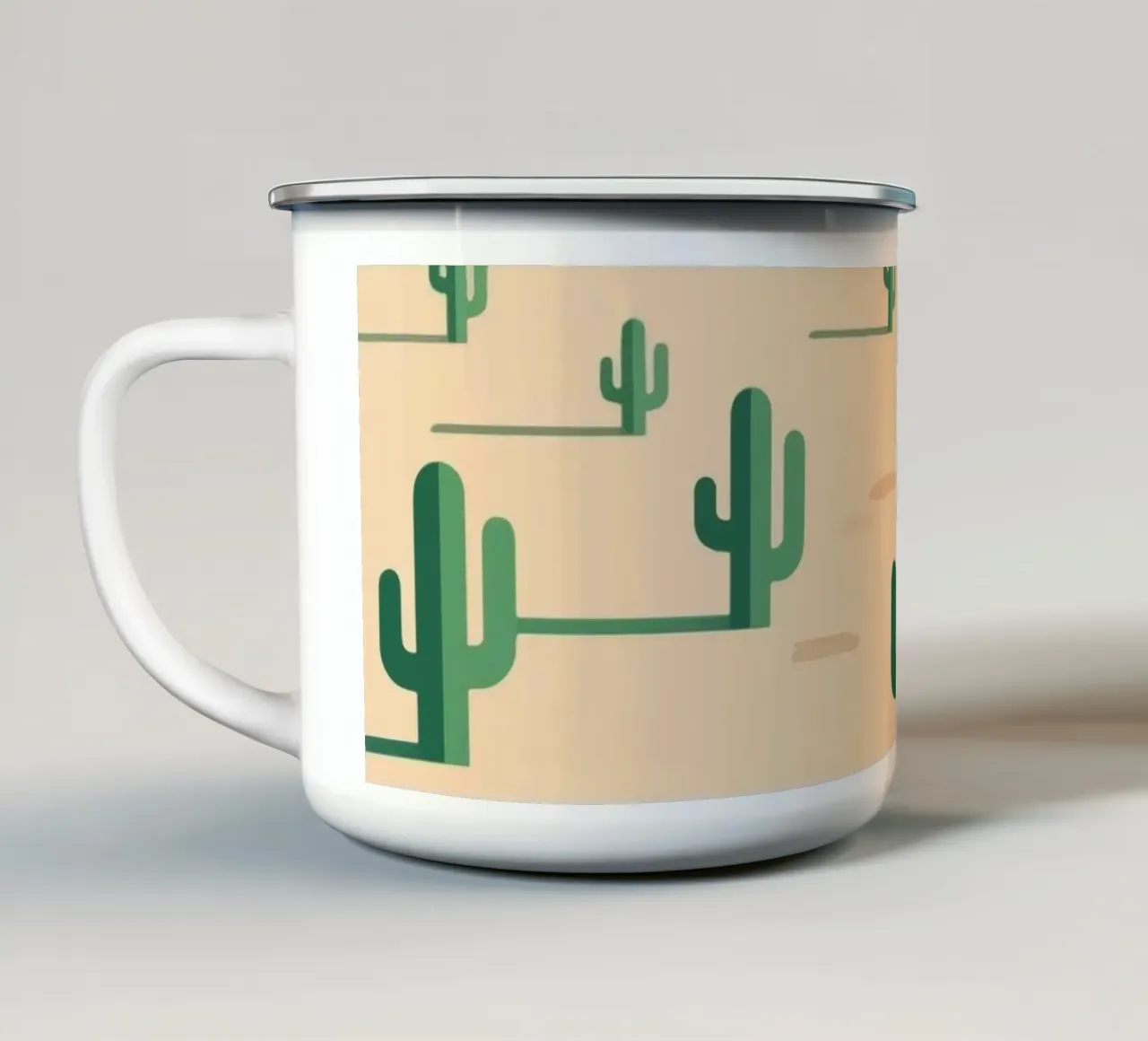 Deserto dei cactus tazza in smalto da knowledge
