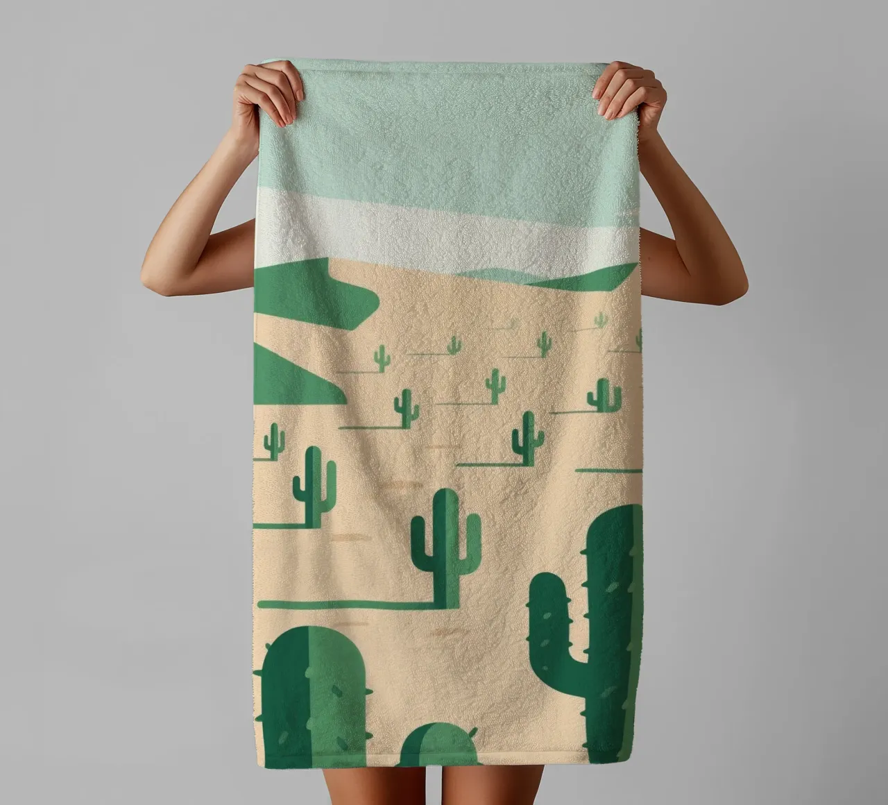 Cactus Desert towel by knowledge