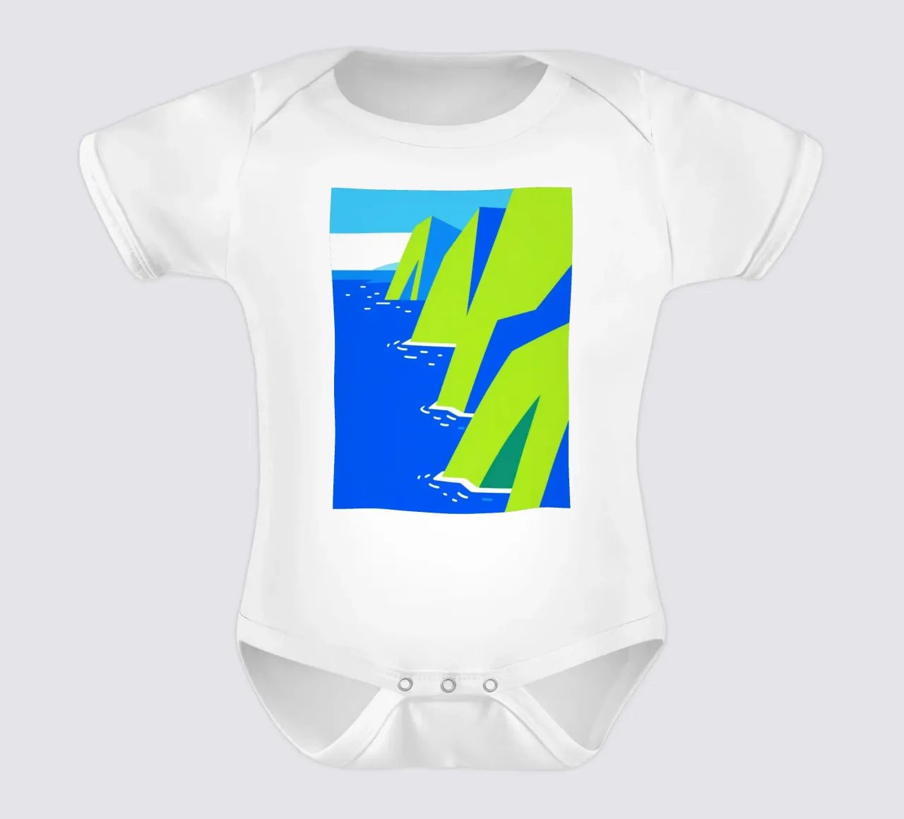 Scogliera di mare body neonato maniche corte da knowledge
