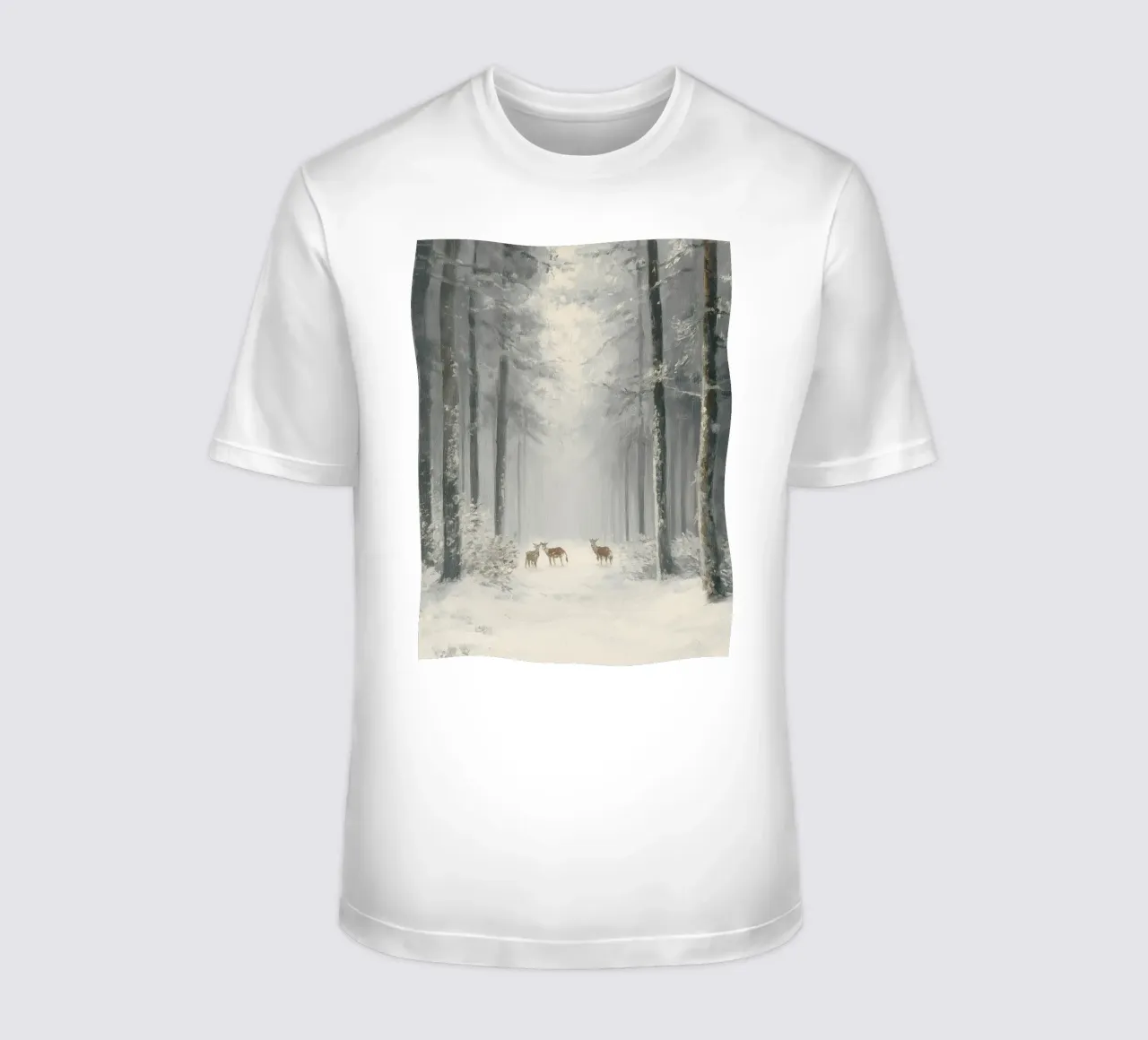 Foresta invernale con cervi nella neve t-shirt da Cozy Vibes
