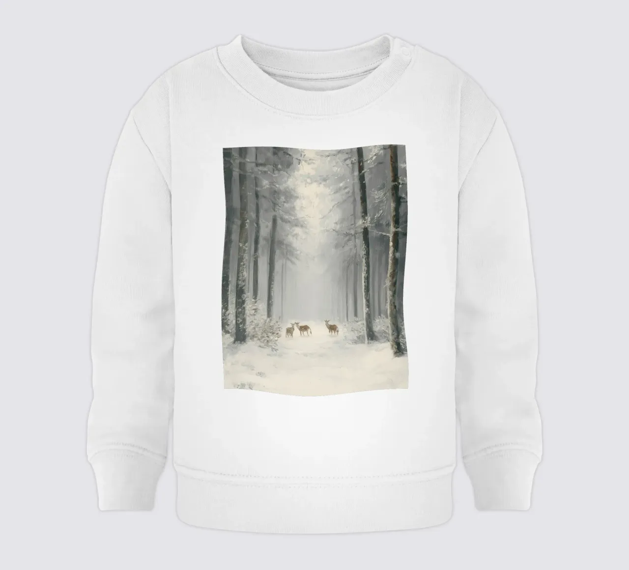 Foresta invernale con cervi nella neve felpa neonato da Cozy Vibes