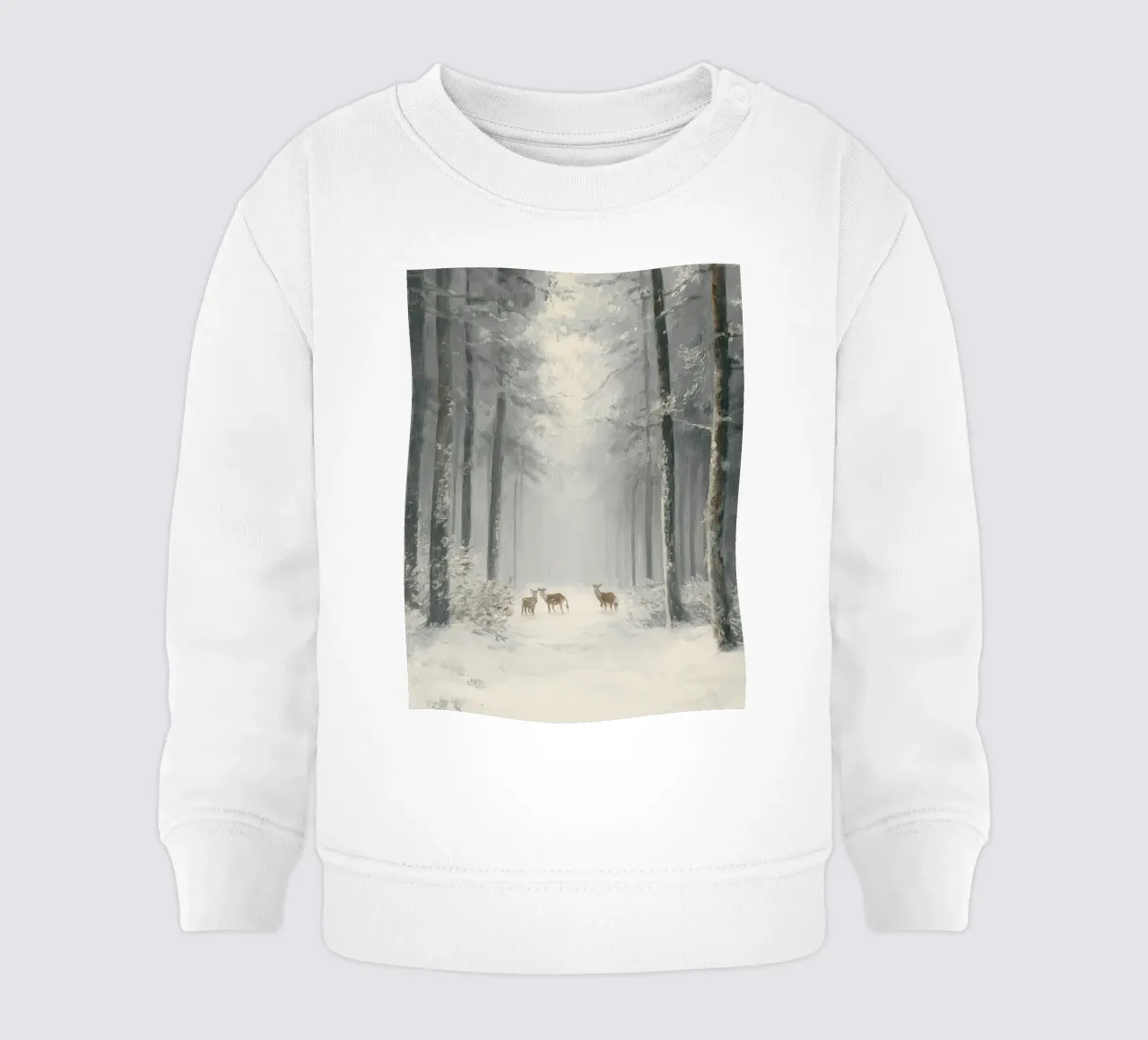 Foresta invernale con cervi nella neve felpa neonato da Cozy Vibes