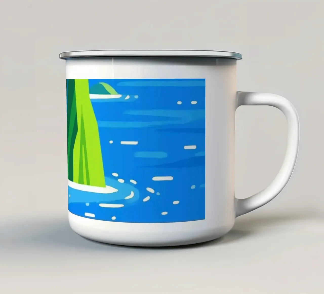Natura di Sea Cliff tazza in smalto da knowledge