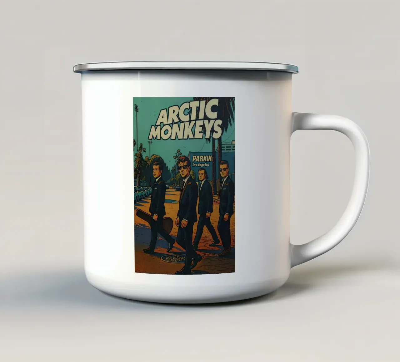 Go To Concert Arctic Monkeys Parking Los Angeles tazza in smalto da GleYYY